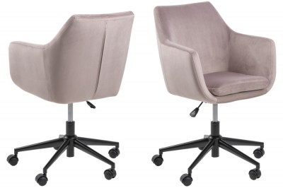 Dizajnová kancelárska stolička Norris, svetlo ružová